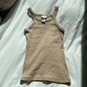 EUC H&M Women's Nude Ribbed Tank Top